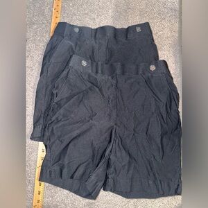 EUC LOT OF 2 RARFELLA SHORTS STRETCH BLACK BIKER SIZE 6‎ SAMS CLUB A
